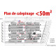 Plan de calepinage de moins de 50m²