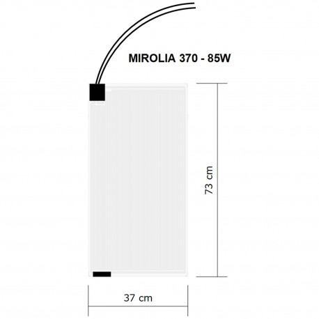 Serie Mirolia Pro. Panel calefactor autoadhesivo para espejos y cuadros