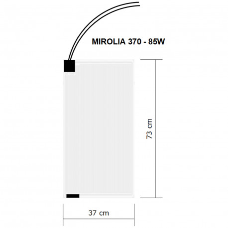Serie Mirolia Pro. Pannello riscaldante autoadesivo per specchi e quadri