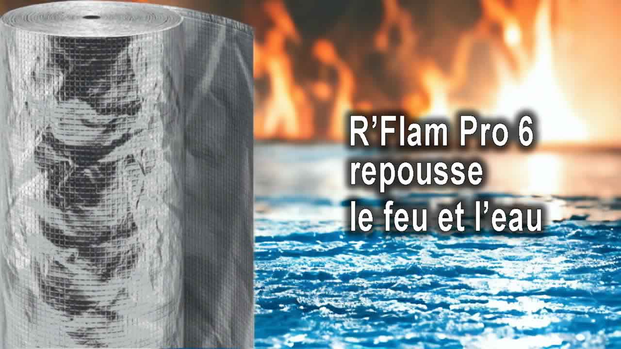 R'Flam Pro 6| Isolant Mince Réflecteur 6mm | Incombustible A1 | Pare-vapeur, étanche à l'air et à l'eau